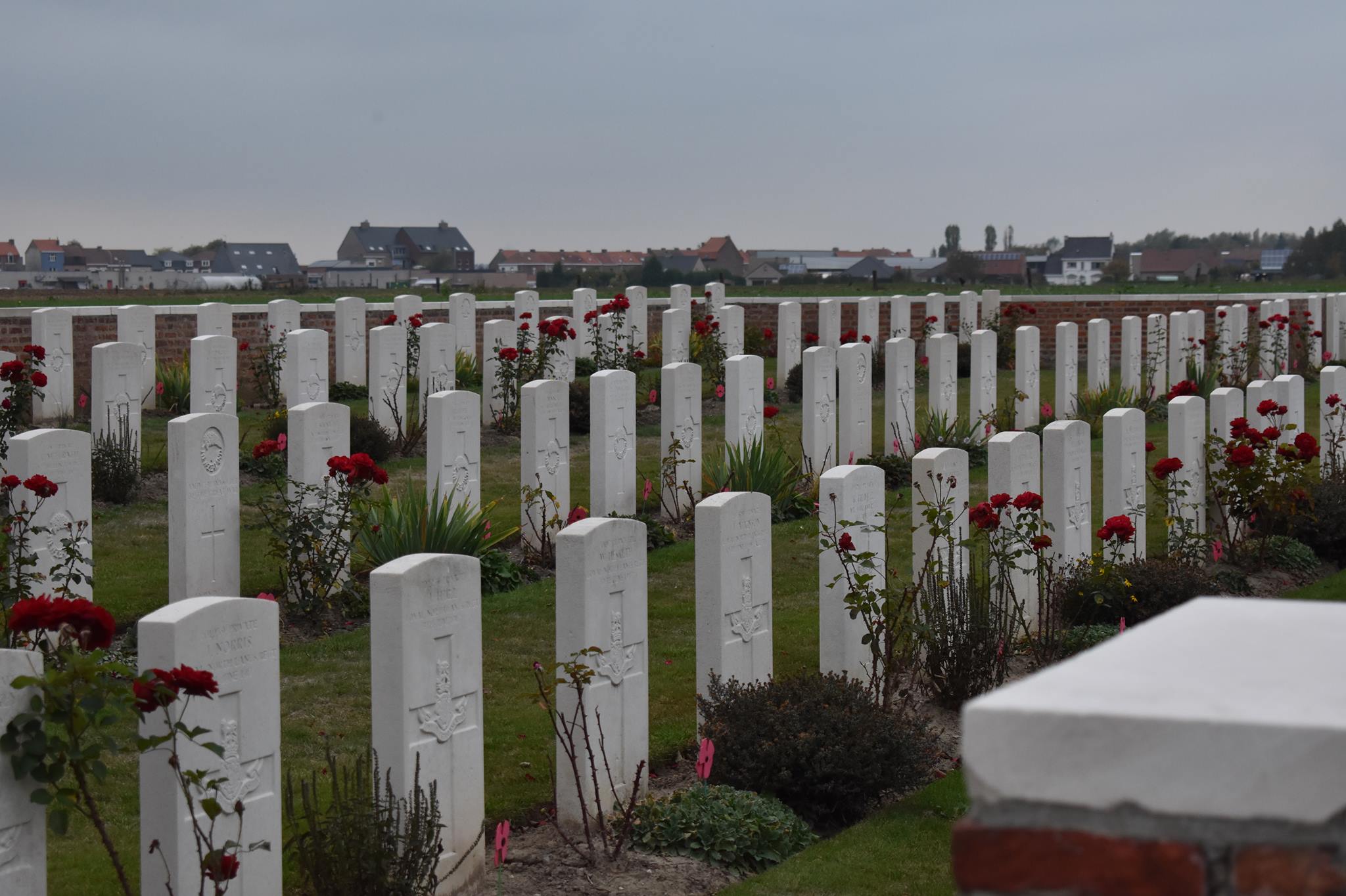 Volunteers working on cemetery grounds